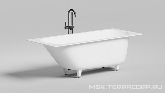 Ванна 1700х700хh600мм, встраив., литой камень S-Sense глянец цв.белый, д/к Up&Down в цвет ванны, интегрир.слив-перелив, ножки компл,  ZZ Salini Ornella Kit 102413G