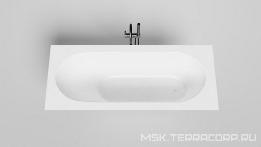 Ванна 1700х700хh600мм, встраив., литой камень S-Sense глянец цв.белый, д/к Up&Down в цвет ванны, интегрир.слив-перелив, ножки компл,  ZZ Salini Ornella Kit 102413G