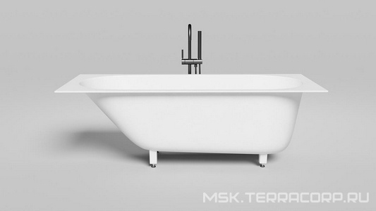 Ванна 1700х700хh600мм, встраив., литой камень S-Sense глянец цв.белый, д/к Up&Down в цвет ванны, интегрир.слив-перелив, ножки компл,  ZZ Salini Ornella Kit 102413G