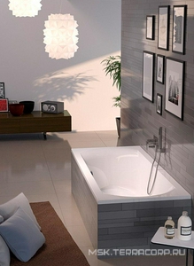 Ванна 170х75см, без ножек/рамы, панелей, слива-перелива, (акрил цв.белый),  ZZ Riho Lima B051001005