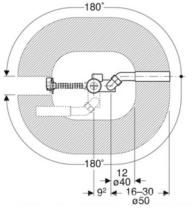 Слив-перелив для ванн стандартных размеров, поворотная ручка и крышка слива в компл., (цв. хром), Geberit Geberit Универсал 150.520.21.6