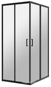 Душевой уголок 1000х1000хh1950мм, квадрат, (стекло прозрачн.5/4мм, фурн.цв.черный),  ZZ BelBagno Uno-195 UNO-195-A-2-100-C-NERO