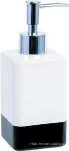 Дозатор жидкого мыла Fixsen  FX-230-1, настольный, керамика/пластик, цв. белый/черный, ZZ Fixsen Text FX-230-1