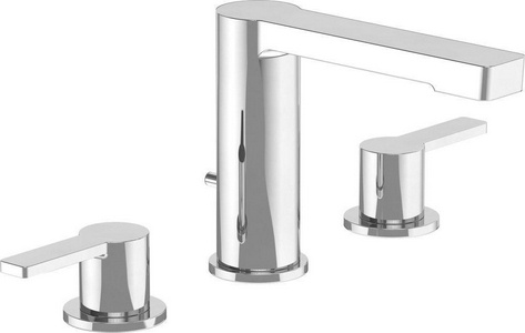 Смеситель для раковины на три отв., c д/к pop-up, (цв.хром),  ZZ Villeroy & Boch Architectura TVW10310811061