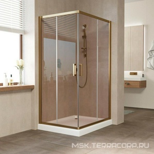 Душевое ограждение , 1200*800*1890 мм, профиль бронза, стекло бронза, БЕЗ поддона ZZ Vegas Glass ZA-F ZA-F 120*80 05 05