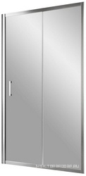 Дверь в нишу ZP, 105*190 см, двухстворчатая раздвижная, профиль хром глянцевый, стекло прозрачное ZZ