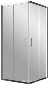 Душевое ограждение  90*90*190 см, двери раздвижные, БЕЗ поддона, профиль матовый хром, стекло прозрачное, BriteGuard ZZ Vegas Glass ZA ZA NOVO 90 07 01/BriteGuard