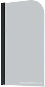 Шторка на ванну 76x140 см, левая, профиль черный матовый, стекло прозрачное, покрытие BriteGuard  ZZ Vegas Glass EV EV 76 02М 01 / левая / BriteGuard