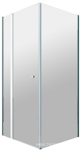 Душевой уголок 900х900хh1950мм, квадратный, распашная дверь с неподв.сегментом, правая/левая, (стекло прозр.6мм, фурнит. цв.хром),  ZZ BelBagno Etna ETNA-A-12-90-C-Cr
