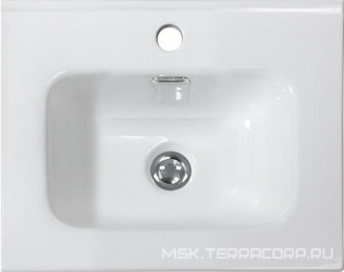 Раковина (ПРОДАЖА ТОЛЬКО С БАЗОЙ ПОД РАК.) 610х390мм, с 1 отв.д/смесит., с переливом, (керамика цв. белый), BelBagno ZZ