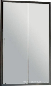 Душевая дверь120х190 см раздвижная, стекло-прозрачное, проф чёрный матовый, стекло прозрачное, покрытие Easy Clean ZZ Veconi VN VN72B-120-01-C4