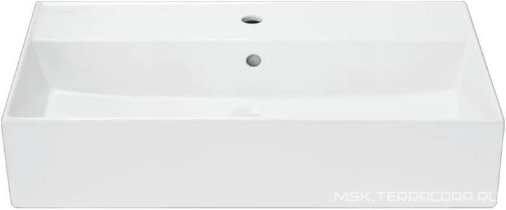 Раковина мебельная для тумбы  80, прямоугольная, отверстие под смеситель, белая Sanita Luxe Novel WB.FN/Novel/80-C/WHT.G/S1