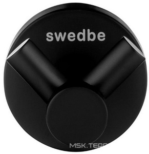 Крючок двойной (цв.черный матовый),  ZZ Swedbe Attribut 9815B