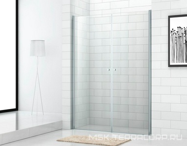 Душевая дверь 900х1900 мм, стекло-рифленное Punto, профиль-хром, ECO ZZ Cezares Eco ECO-O-B-2-90-P-Cr