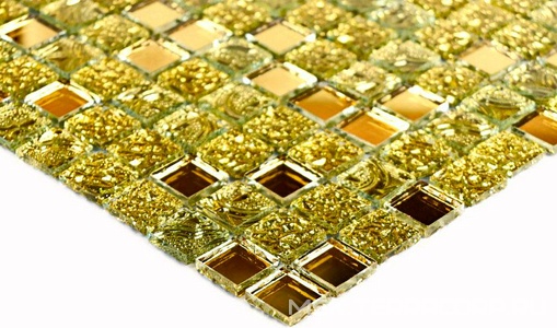 Мозаика Mirror gold  (15x15x4) 30x30 Bonaparte Мозаика стеклянная n156313
