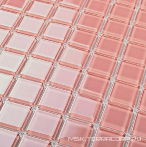 Мозаика Pink glass (25x25x4)  30x30 Bonaparte Мозаика стеклянная n156322