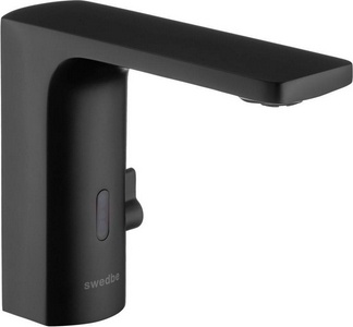 Смеситель для раковины сенсорный, с регулировкой темп., излив h116х123мм, (цв.черный), Europe ZZ Swedbe europe 6000B