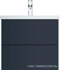 Тумба под раковину , подвесная, 60 см, 2 ящика push-to-open, цвет графит матовый AMPM Gem M90FHX06022GM