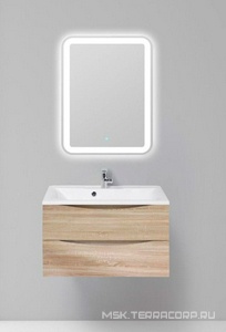 База под раковину подвесная с 2 выдвиж ящиками, 900х450x500мм, без раковины, (цв.Rovere Bianco),  ZZ BelBagno Marino MARINO-900-2C-SO-WO-P