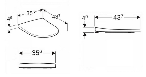 К-т:унитаз подвесн,безобод,сиден м-лифт,монтажн.рама, крепёж, клавиша цв.белый в компл.(:111.301.KJ.5 + 500.600.01.2 + 500.605.01.2),Acanto Sigma20 ZZ Geberit Selnova Square 500.301.KJ.A