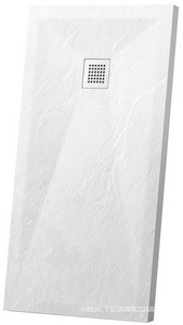 Поддон для душа 1500х900хh25мм, прямоугольный, крышка слива нерж.сталь в компл., без сифона арт. VSPH-D132,  (искуств.камень. цв.белый мат), Vincea ZZ Vincea Универсал VST-4SR9015W