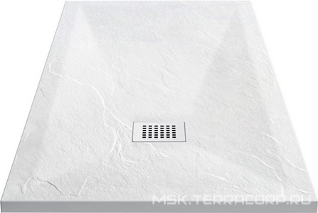 Поддон для душа 1500х900хh25мм, прямоугольный, крышка слива нерж.сталь в компл., без сифона арт. VSPH-D132,  (искуств.камень. цв.белый мат), Vincea ZZ Vincea Универсал VST-4SR9015W
