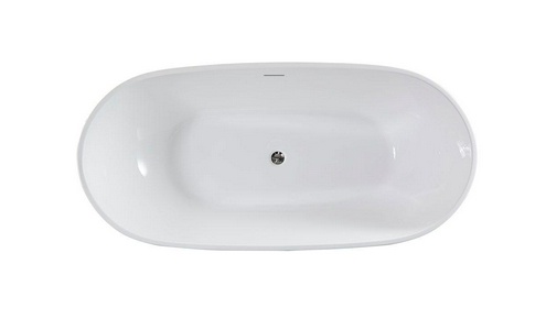 Ванна 1700х815хh580мм, отдельностоящая, интегрир.слив перелив, д/к цв.хром в компл.,(акрил цв.белый), Vincea ZZ Vincea Ванны VBT-408-1700