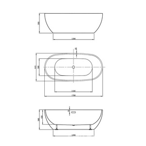 Ванна 1700х815хh580мм, отдельностоящая, интегрир.слив перелив, д/к цв.хром в компл.,(акрил цв.белый), Vincea ZZ Vincea Ванны VBT-408-1700