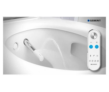 Унитаз-биде подвесной, безободковый, 590х360мм, сиденье с подогревом, (цв.белый хром),  Mera Comfort ZZ Geberit AquaClean 146.214.21.1