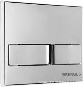Клавиша L3, для инсталляции подвесного унитаза, двойной смыв, цв.хром KL Berges Novum 040013