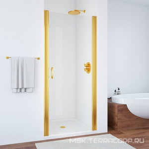 Дверь в нишу , 95x190 см, универсальное, профиль золото, стекло прозрачное ZZ Vegas Glass EP EP 0095 09 01