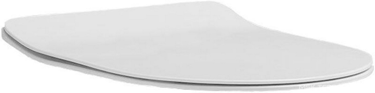 Сиденье для унитаза, с микролифтом, быстросъемное, Slim, (пластик цв.белый матовый, петли цв.хром),  ZZ Kerasan Flo 319130