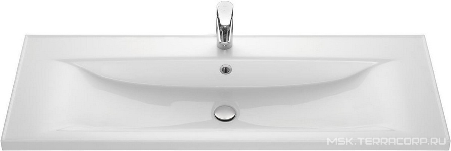 Раковина Айрис 120 см литой мрамор, цвет белый  ZZ Aquaton Абсолют 1A729631AG010