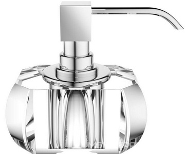 Дозатор настольный, хрустальное стекло, (цв.кристальный/хром),  ZZ Decor Walther Kristall 0924256