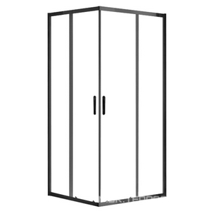 Душевое ограждение AZARIO 900х900х2000, БЕЗ ПОДДОНА, прозрачное стекло 6 мм, цвет профиля черный,  ZZ Azario Azario AZ-ND1142 900 Black