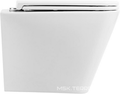 Унитаз подвесной, безободковый 490x345x350мм, сиденье с микролифтом, крепеж в компл., смыв Tornado, Ardente-Tor ZZ BelBagno Ardente-R BB520CH-TOR/SC