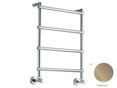 Полотенцесушитель модульн.водяной-лесенка 4 ступеньки,д/подключ. к сист.ГВС или отоплению, INT 470, размер 530х726мм,(цв.шлиф.никель),470x720, ZZ Margaroli Sole MA0442NN0401BN