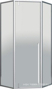 Душевой уголок 900х900хh1950мм, 5-ти угольный, распашн.дверь правая/левая, с 2 неподв.сегмент.(ст.прозр.6мм Easy Clean, фурнит.цв.хром),  ZZ Vincea Penta VSP-3P900CL