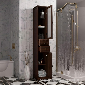 Пенал  напольный 314/1982/380, правый, цв. орех антикварный (нагал, Р46), ZZ Opadiris Риспекто 00-00005835