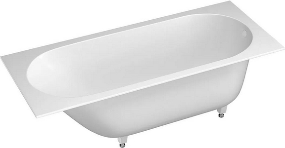 Ванна 1700х700хh600мм, встраив., литой камень S-Sense глянец цв.белый, на регулируемых опорах, БЕЗ слива-перелива,  ZZ Salini Ornella 102313G