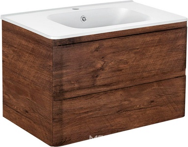 База под раковину подвесная, 2 выкатных ящика, 790x466xh500мм, без раковины, (цв.R.Wood),  ZZ Vincea Vico VMC-2V800RW