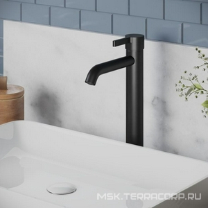 Смеситель для раковины, Высокий, без д/к, (цв.черный брашированный PVD (PZ)),  ZZ Paini Brera 74PZ205OLL