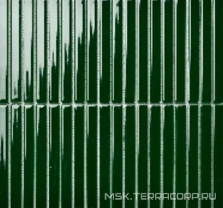Мозаика Porcelain Mosaic Strip Mosaic 1.5х14.5 Y15F341 Зеленый глянцевый 29.4х31.3
