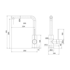 Смеситель для кухни IDDIS Rule RULBLL0i05 цв. черный, ZZ Iddis Grange RULBLL0i05