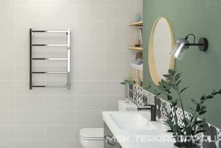 Полотенцесушитель СТИЛЬЕ "Версия-КН" 800х500 (4) П 20х20, цв. хром ZZ Сунержа Стилье 00640-8050