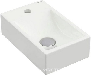 Раковина 37х23 cм, подвесная/накладная, отверстие под смеситель СЛЕВА , цв.белый KL