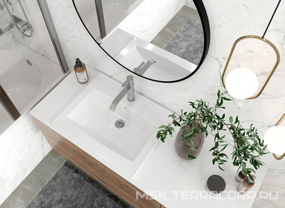 Раковина Элина 60, арт 1WH501606, 60x17x46, цв. белый, ZZ Aquaton Сохо 1WH501606