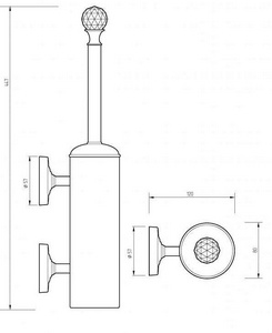 Ерш настенный, (цв.бронза),  Migliore Amerida 16561
