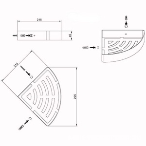 Полка угловая, цв. ченый матовый, ZZ Azario Универсал AZ-160B