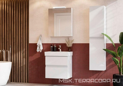 Пенал подвесной 35х25,7х150 см, универсальный, цвет белый, крепеж в комплекте ZZ Roca OLETA A857650806